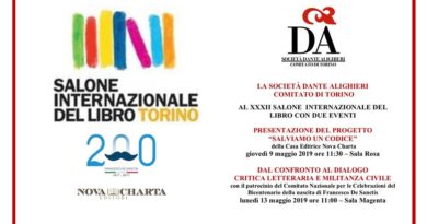 Gli appuntamenti della Dante Comitato di Torino al Salone del libro Gli appuntamenti della Dante Comitato di Torino al Salone del libro