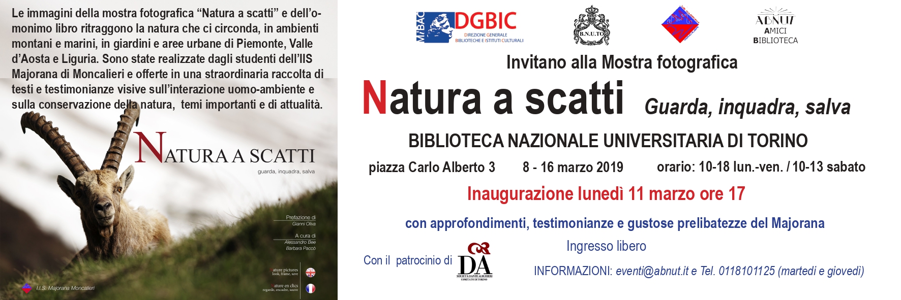 Mostra “Natura a scatti” 8-16/3/2019 Biblioteca Nazionale