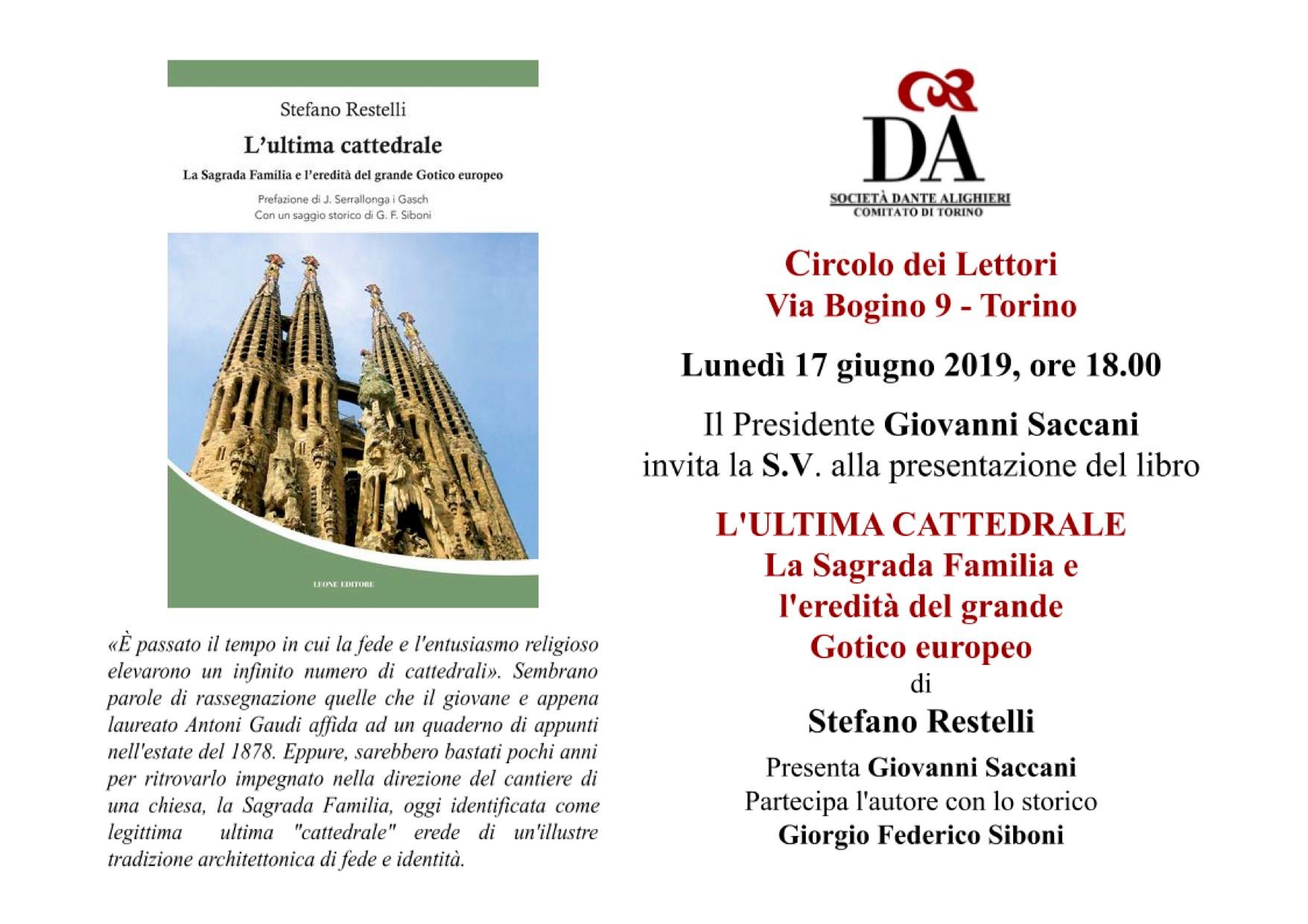 Presentazione del saggio  “L’ultima cattedrale. La Sagrada Família e l’eredità del grande Gotico europeo”