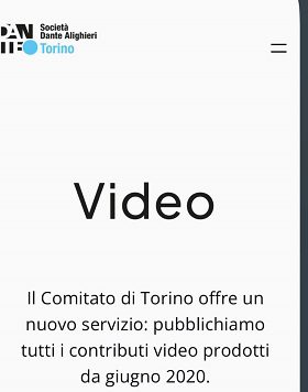 Sezione Video La Dante