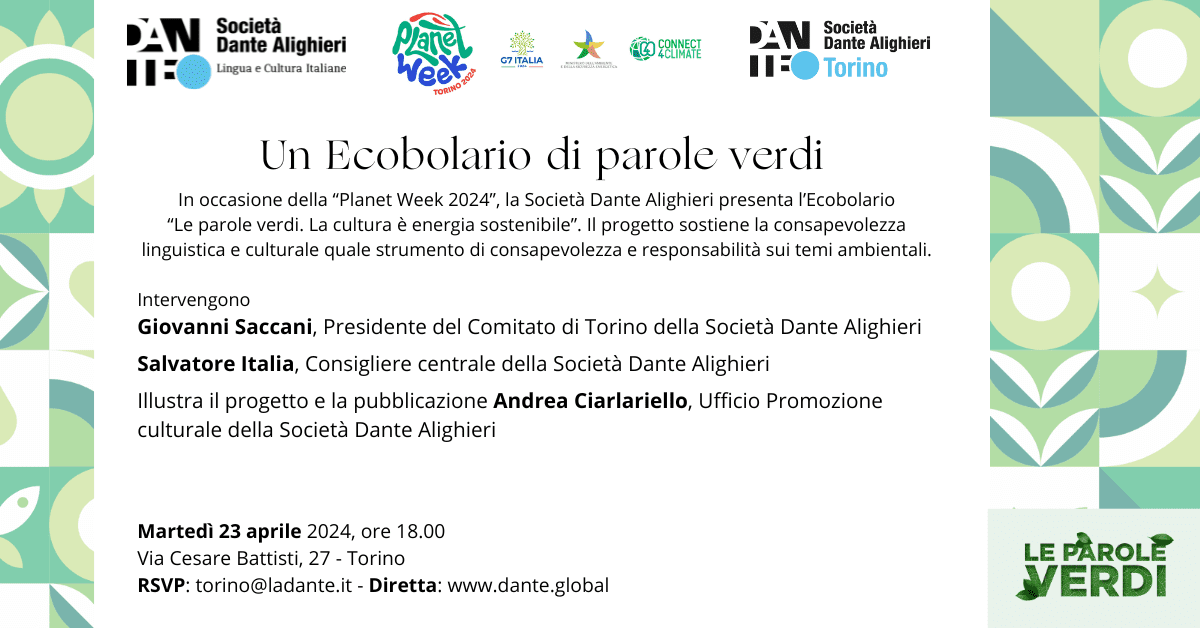 Presentazione Planet Weel Un Ecobolario di Parole verdi