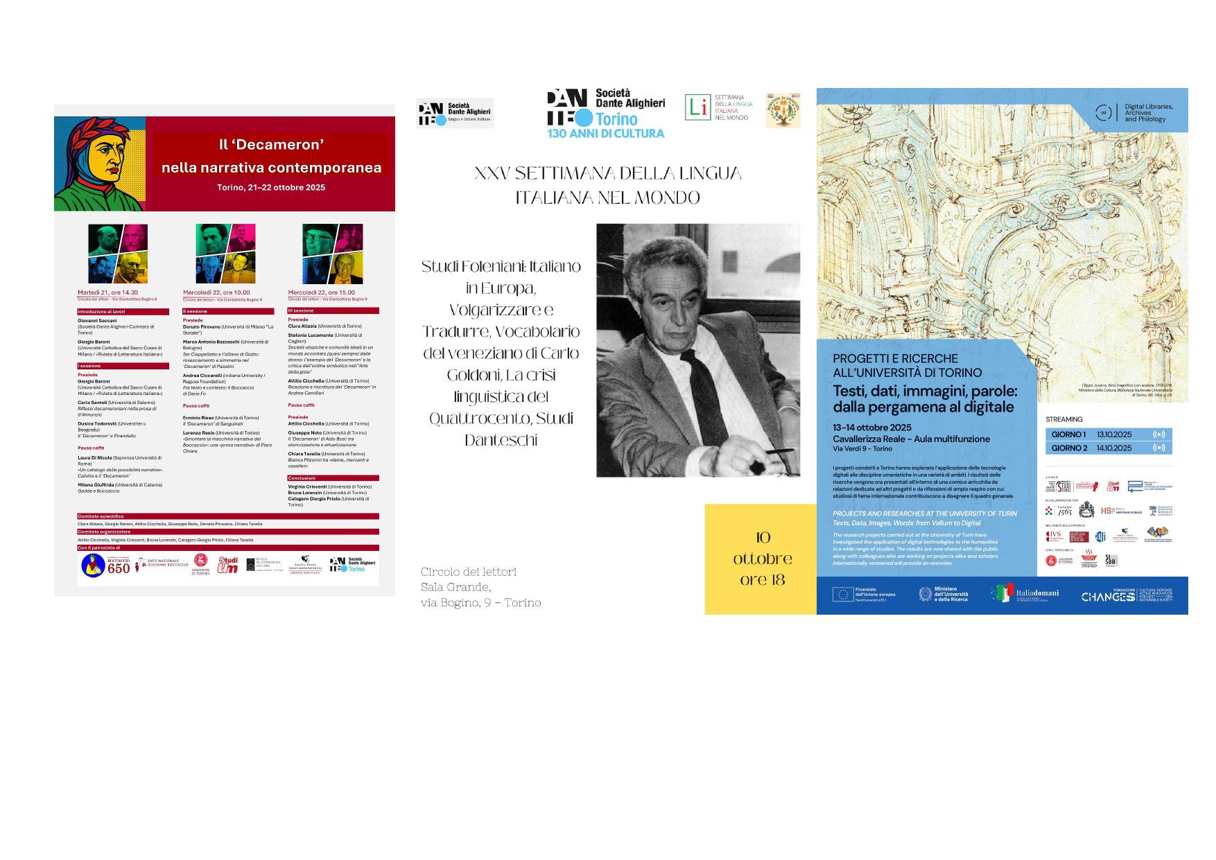 Eventi di ottobre al Centro Studi Interuniversitario “Edoardo Sanguineti”