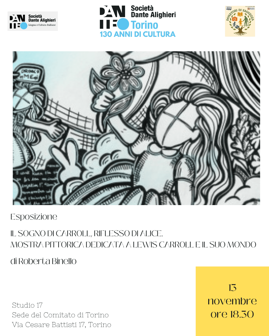 Inaugurazione mostra Il sogno di Carroll, Riflesso di Alice.