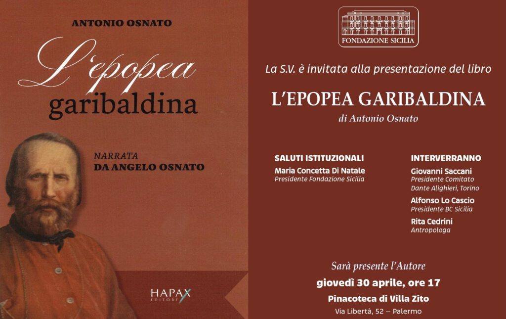 Registrazione della presentazione del libro “L’epopea garibaldina narrata da A. Osnato”