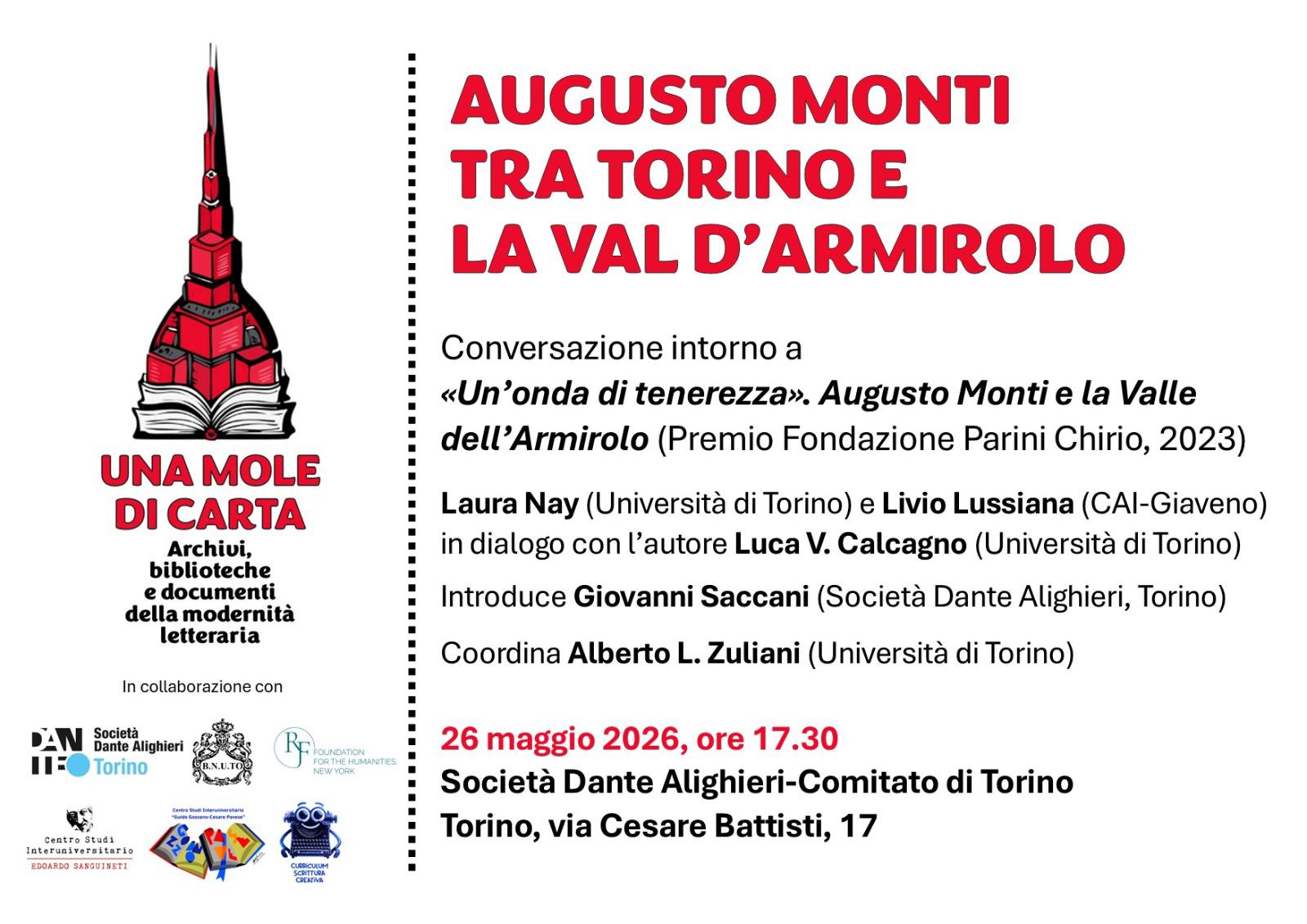Augusto Monti tra Torino e la Val d’Armirolo